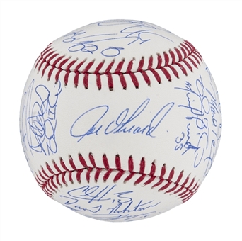 New York Yankees 2014 Team Signed Ball (34 Signatures Incl Jeter in his Final Season) (Steiner Sports COA)